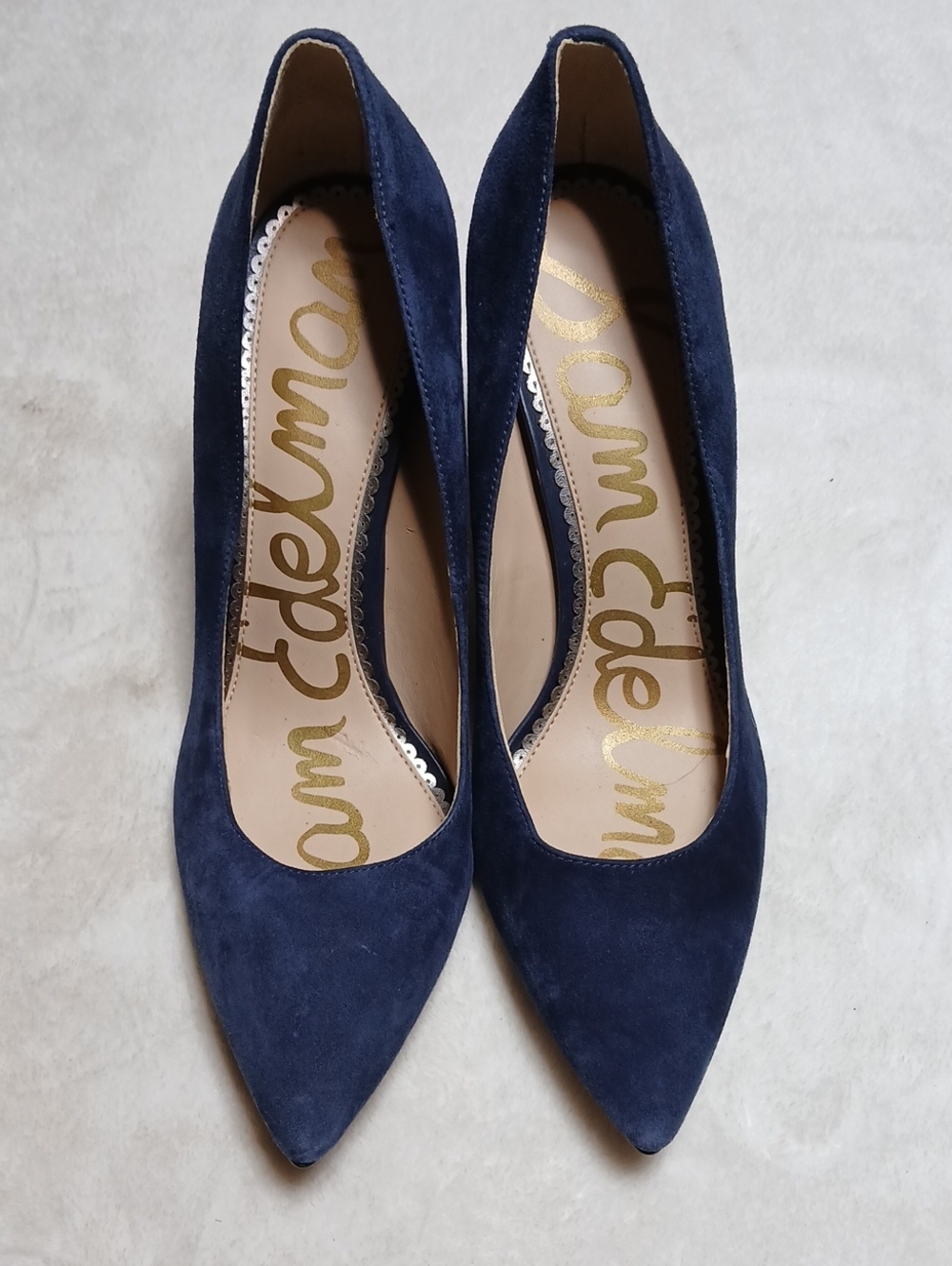Sam Edelman Hazel Navy Suede Pointed Pumps Size 9M
